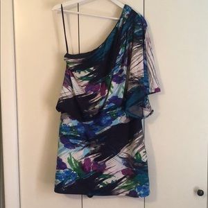 Multi-Color, One-Shoulder Formal Dress